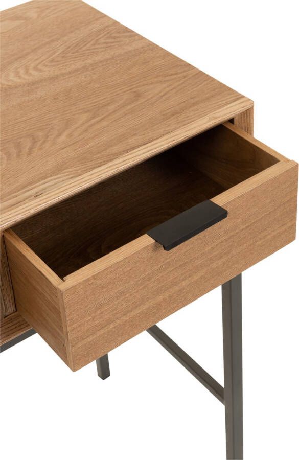 J-Line Console 3 Lades Hout|Metaal Naturel