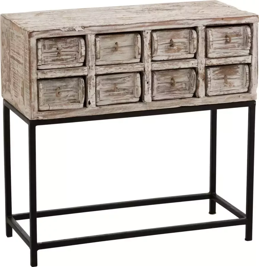 J-Line Console 8Lades Gerecycleerd Hout White Wash - Foto 1
