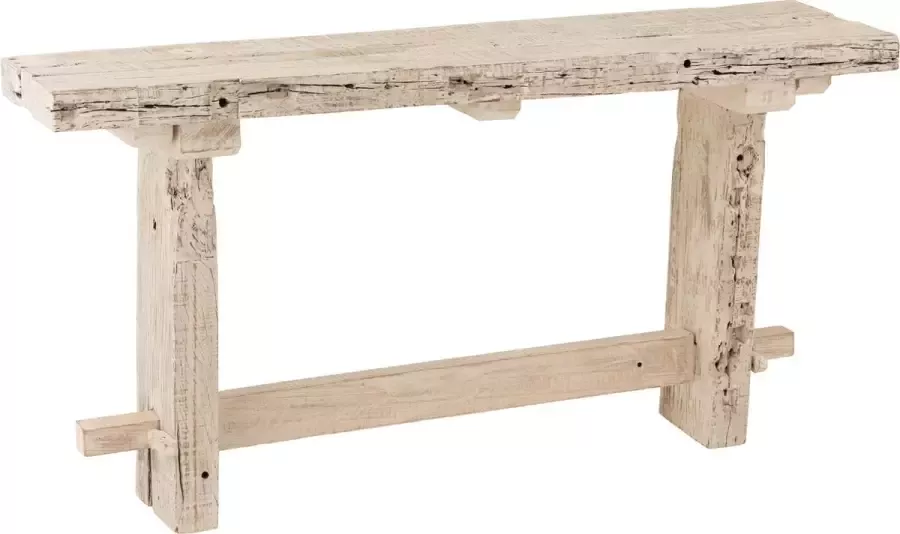 J-Line Console Brut Gerecycleerd Hout White Wash 150x37x77cm