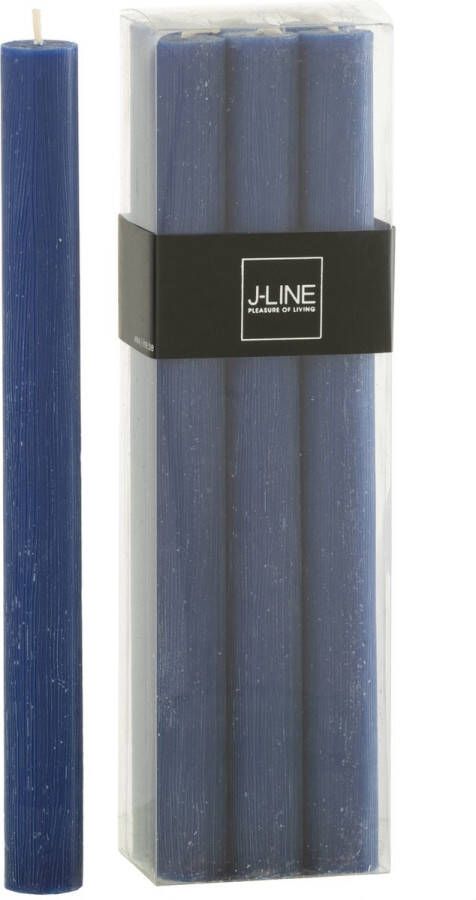J-Line Doos Van 6 Tafel Kaars Donkerblauw 13H
