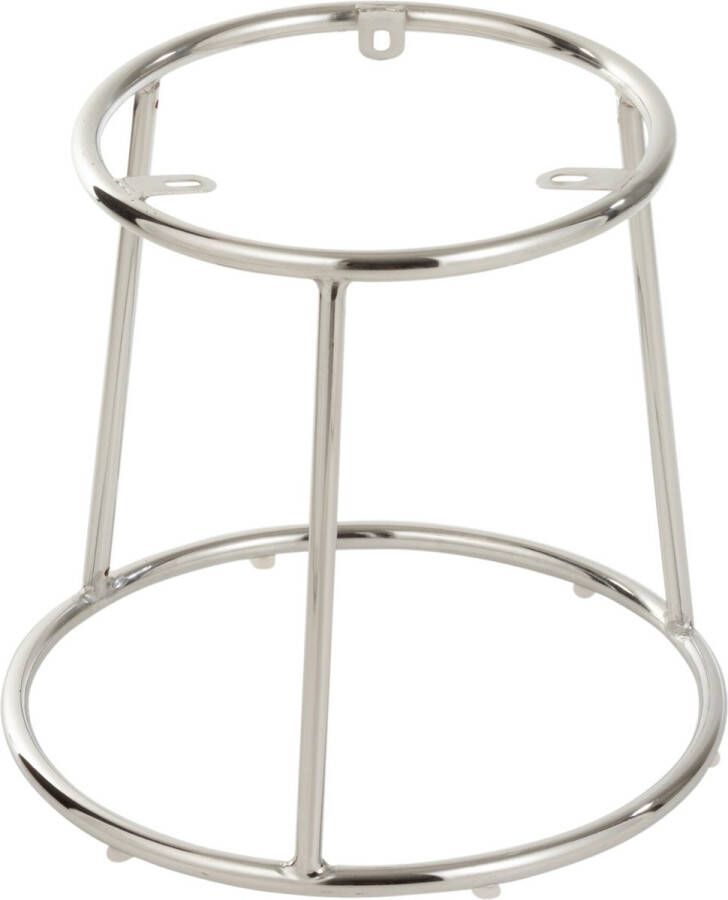 J-Line Frame Lage Kruk Metaal Zilver 39x39x35cm