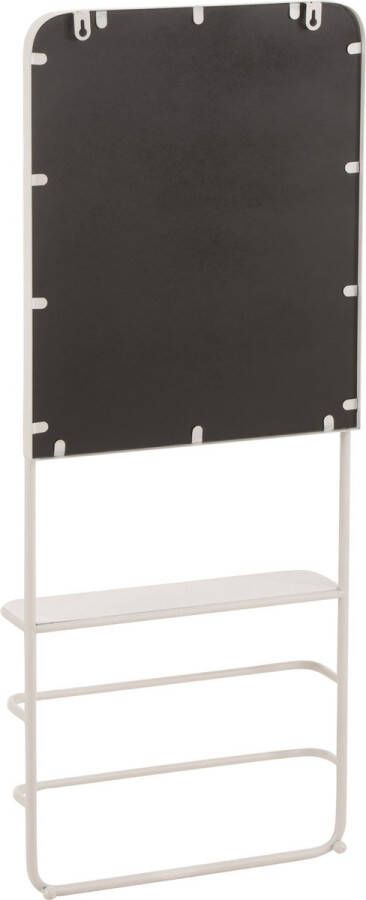 J-Line wanddecoratie Spiegel metaal glas wit - Foto 2