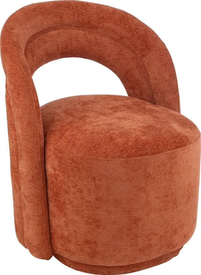 J-Line Accent Stoel Textiel Oranje Roest 64x66x80cm