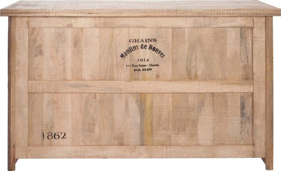 J-Line barkast 3 Lades + 3 planken hout naturel