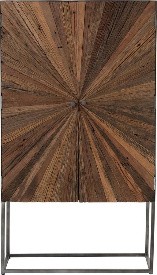 J-Line barkastkast Shanil 2 Deuren hout|ijzer naturel|grijs