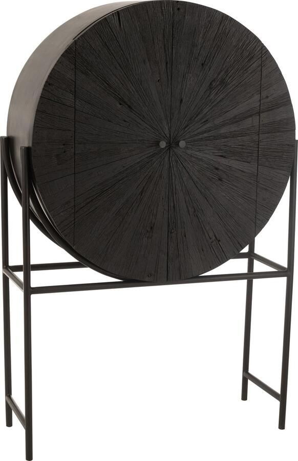 J-Line Bar Shanil Gerecycleerd Hout mdf Zwart 105x38x160cm - Foto 2