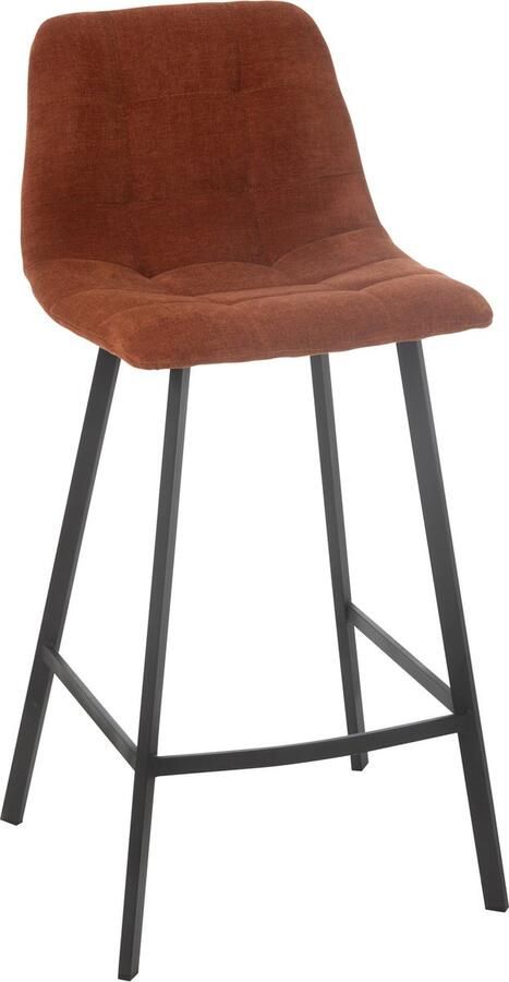 J-Line barstoel Kent metaal polyester roest