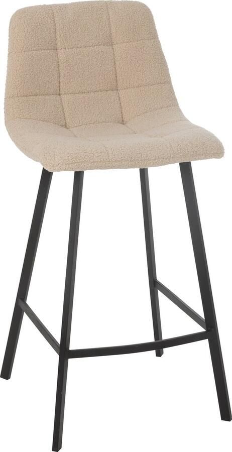 J-Line barstoel kent metaal polyester wit