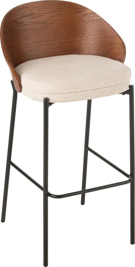 J-Line barstoel Lone multiplex metaal bruin beige