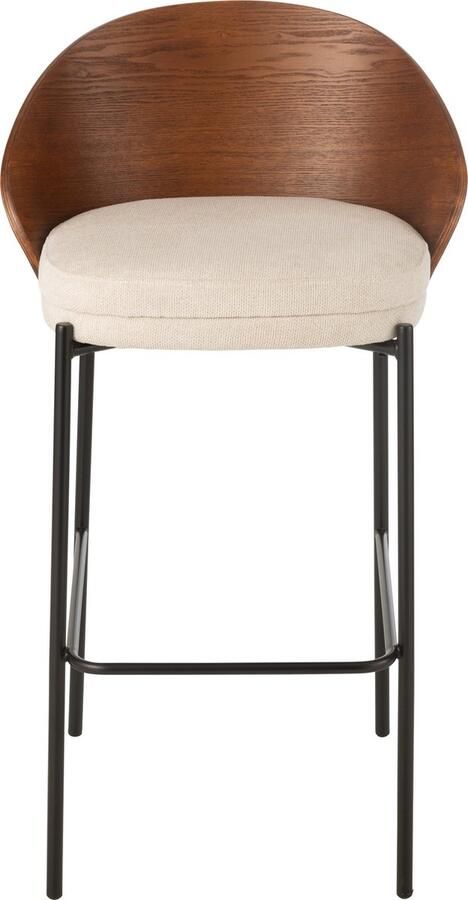 J-Line barstoel Lone multiplex metaal bruin beige - Foto 2