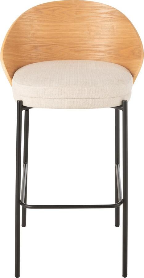 J-Line barstoel lone multiplex metaal naturel beige