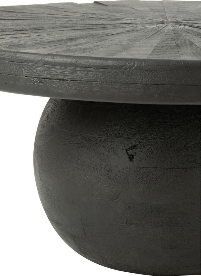 J-Line Bijzettafel Bol Shanil Hout Zwart 80.00 x 80.00 x 39.50 cm