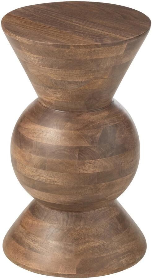 J-Line Bijzettafel Candy Mango Hout Bruin 31x31x50cm