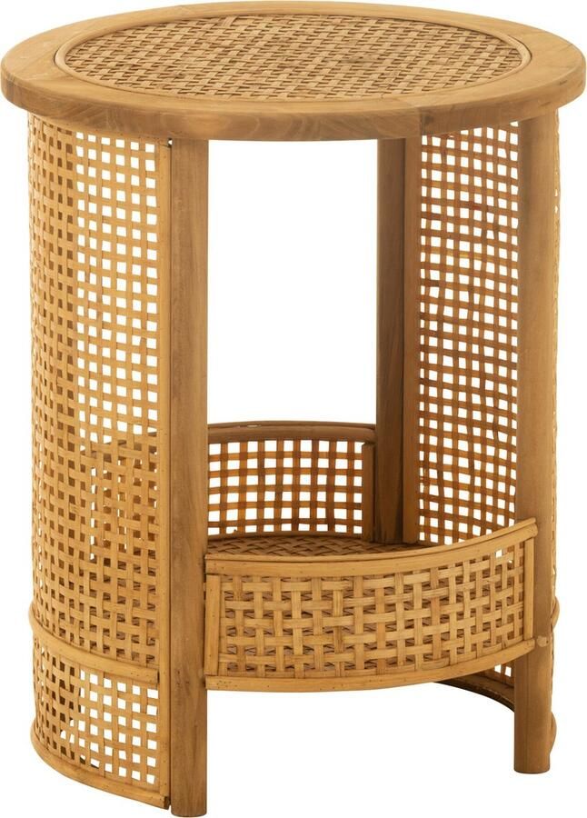 J-Line bijzettafel Dubbel bamboe dennenhout naturel - Foto 2