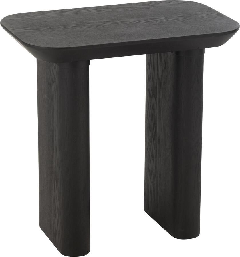 J-Line bijzettafel Dun Fineer Spar hout zwart