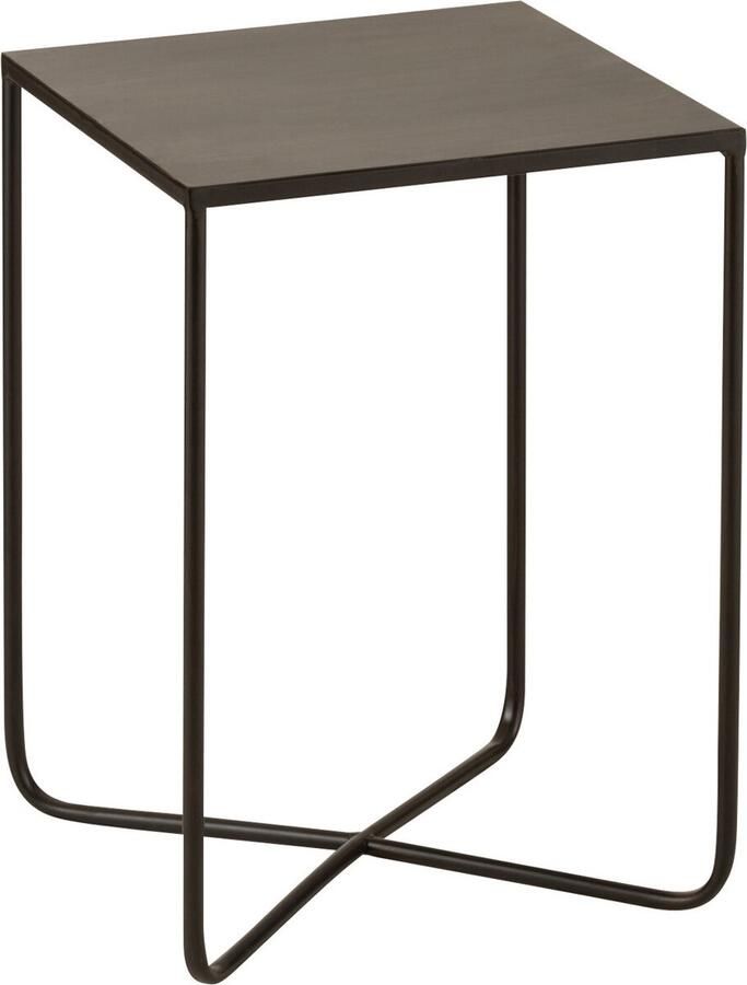 J-Line Bijzettafel Kruis Frame Metaal Zwart 35x35x50.5cm