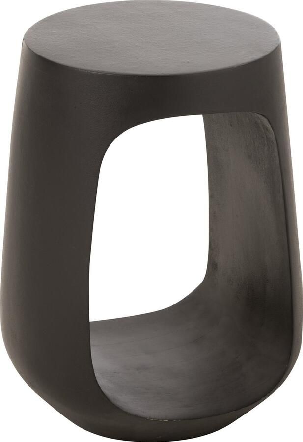 J-Line bijzettafel Pod gerecycleerd hout zwart