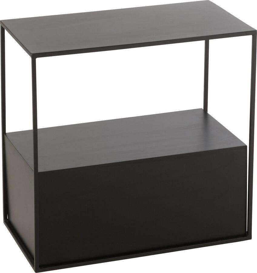 J-Line bijzettafel Rechthoek metaal mdf zwart - Foto 2