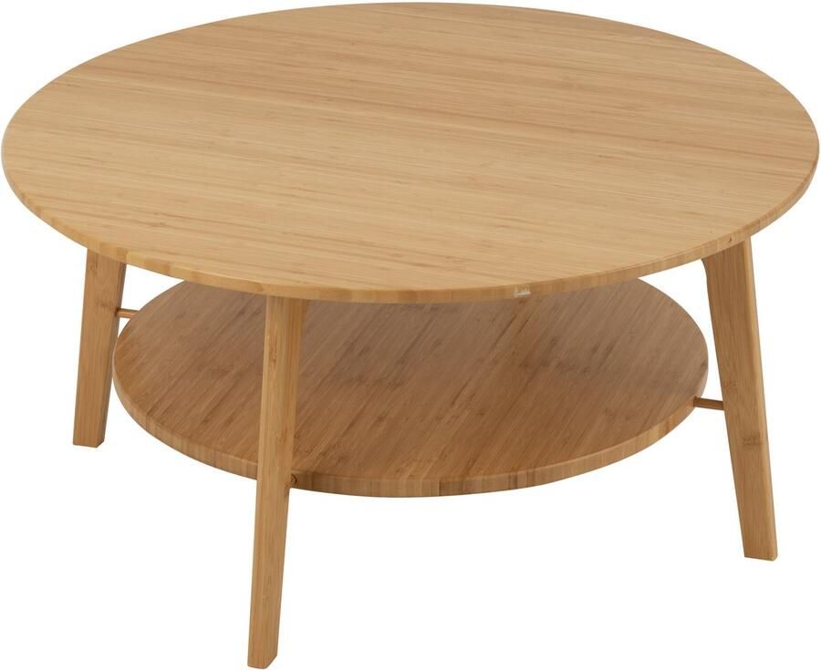 J-Line bijzettafel Rond bamboe naturel large