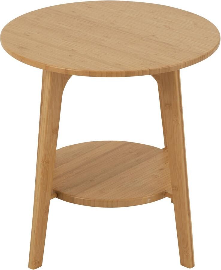J-Line bijzettafel Rond bamboe naturel small - Foto 2