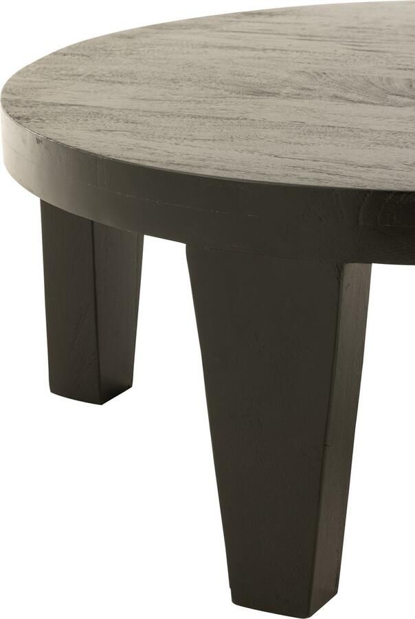 J-Line koffietafel Rond Mango hout matte zwart