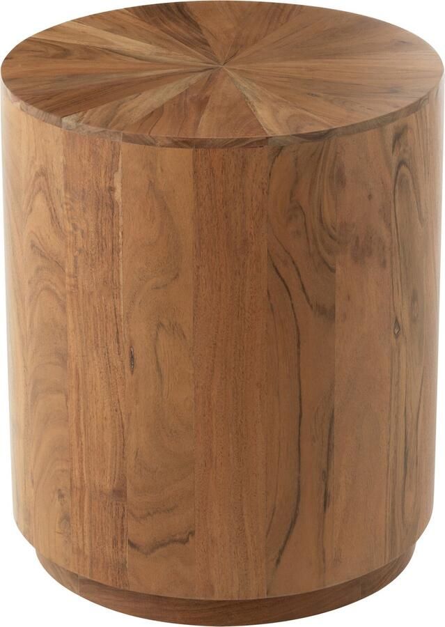 J-Line Bijzettafel Rond Acacia Hout Mdf Naturel - Foto 2