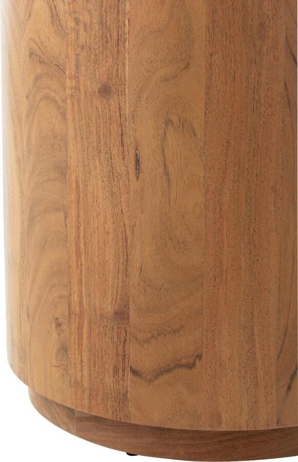 J-Line Bijzettafel Rond Acacia Hout Mdf Naturel