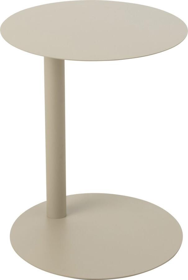 J-Line bijzettafel Rond metaal beige