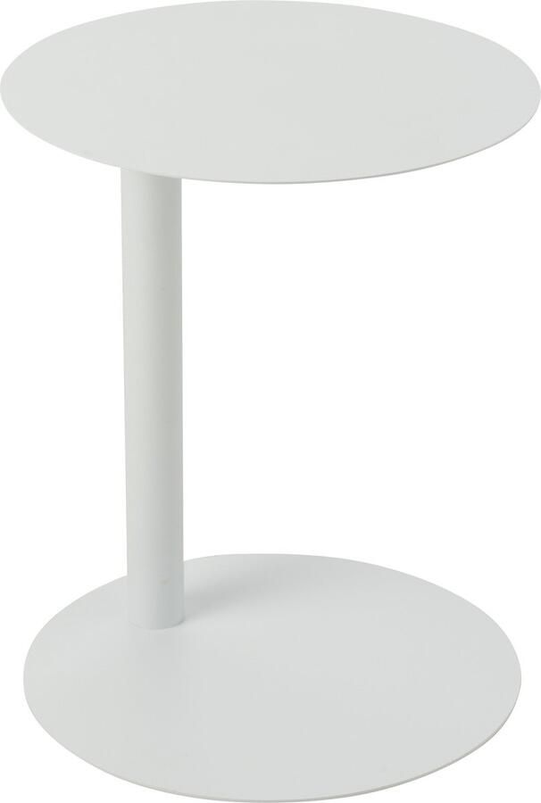 J-Line bijzettafel Rond metaal wit