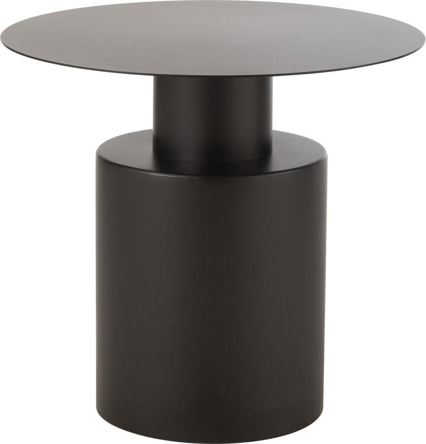 J-Line Bijzettafel Rond Metaal Zwart