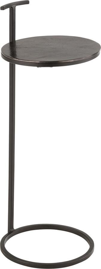 J-Line Bijzettafel Toni Aluminium ijzer Zwart 25x25x65.5cm