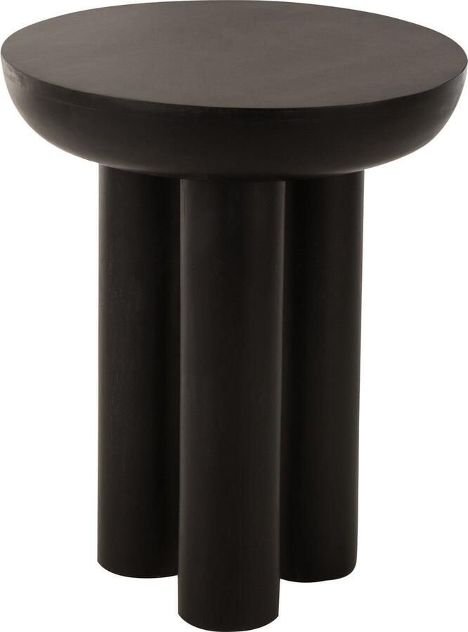 J-Line bijzettafel Trio -mangohout zwart