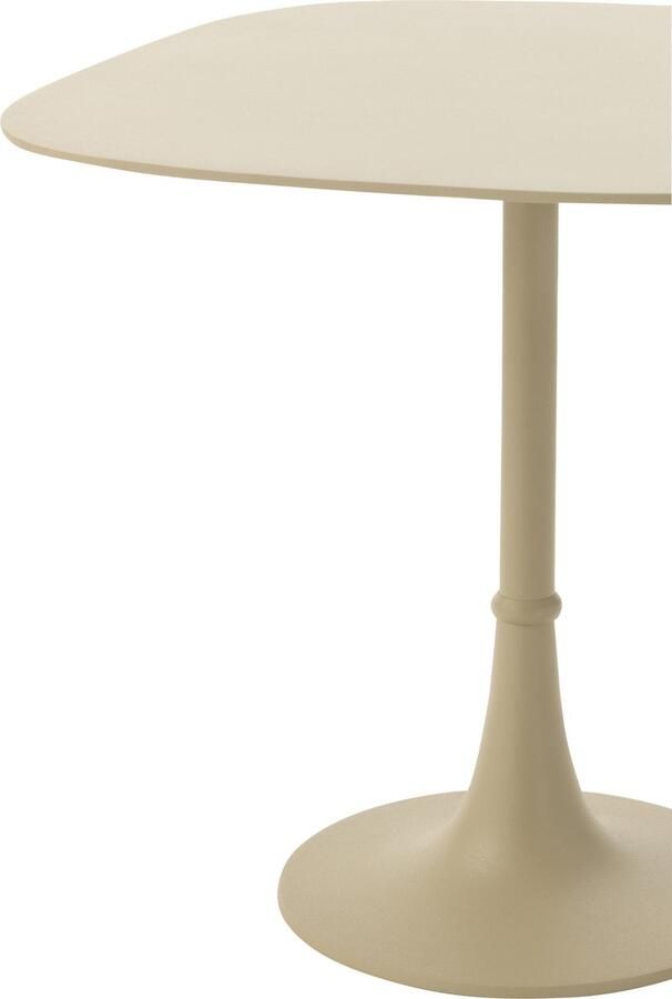 J-Line bijzettafel Vierkant ijzer ivoor set van 2