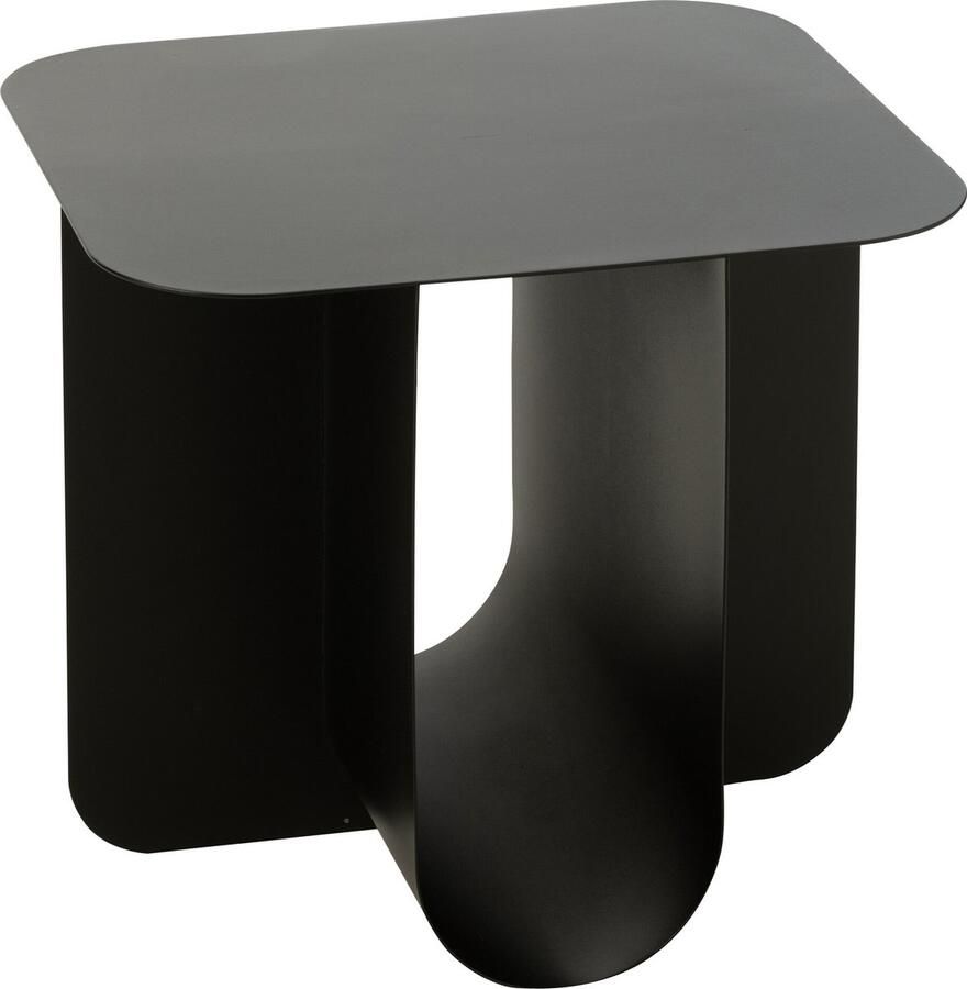 J-Line bijzettafel Vierkant metaal zwart