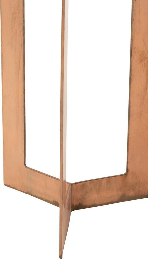 J-Line Set Van Twee Bijzettafels Zino Hoog Ijzer Koper