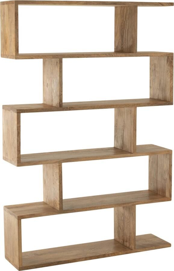 J-Line boekenkast Verticaal Latten Mango bois naturel