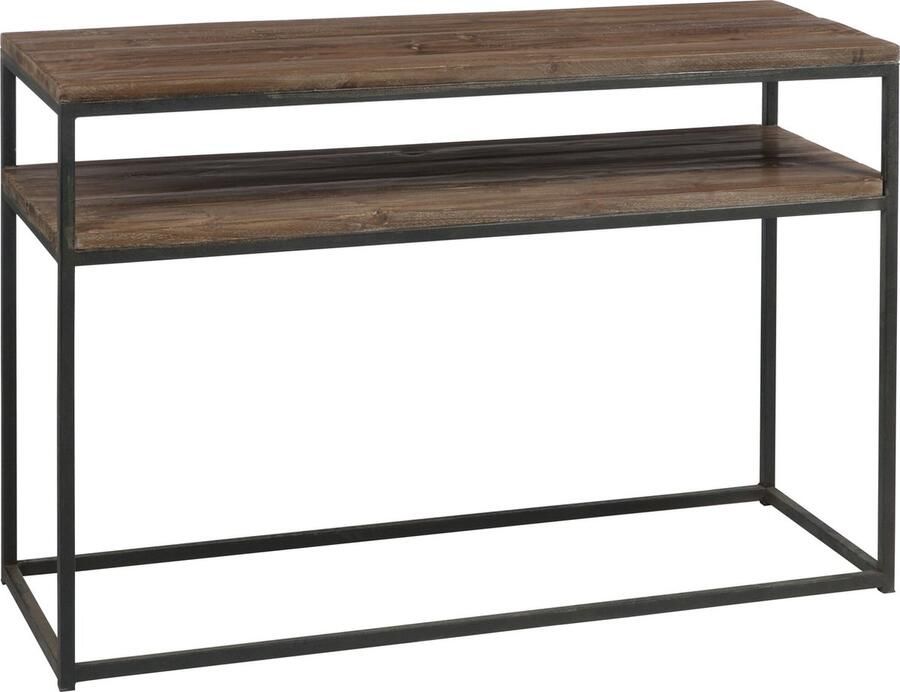 J-Line Console Hout met Bruin+zwart 120x40x79cm