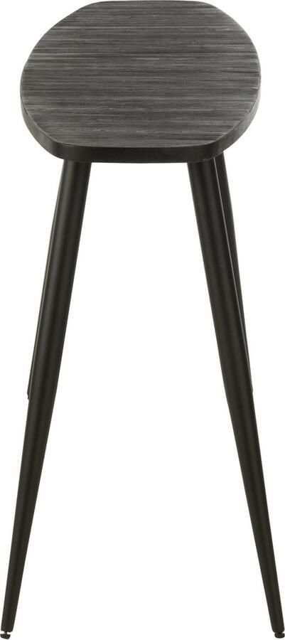 J-Line Console Ovaal Gerecycleerd Teak Zwart