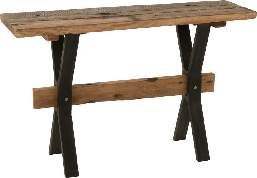 J-Line Console Verouderd Hout Bruin 120x35x75cm - Foto 2