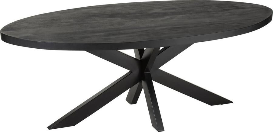 J-Line Eettafel hout zwart 210x110x (h)76 cm