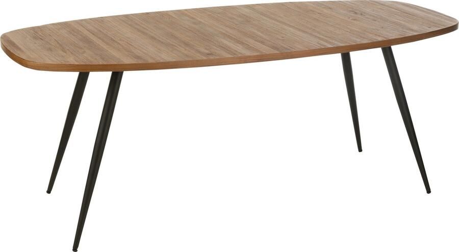 J-Line eettafel Ovaal Gerecycleerd hout naturel