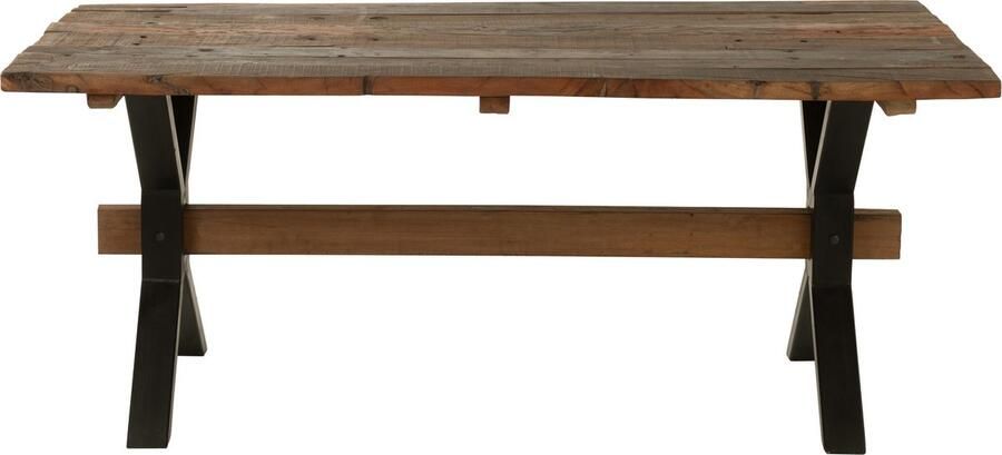 J-Line Eettafel Verouderd Hout Bruin 180x89x76cm