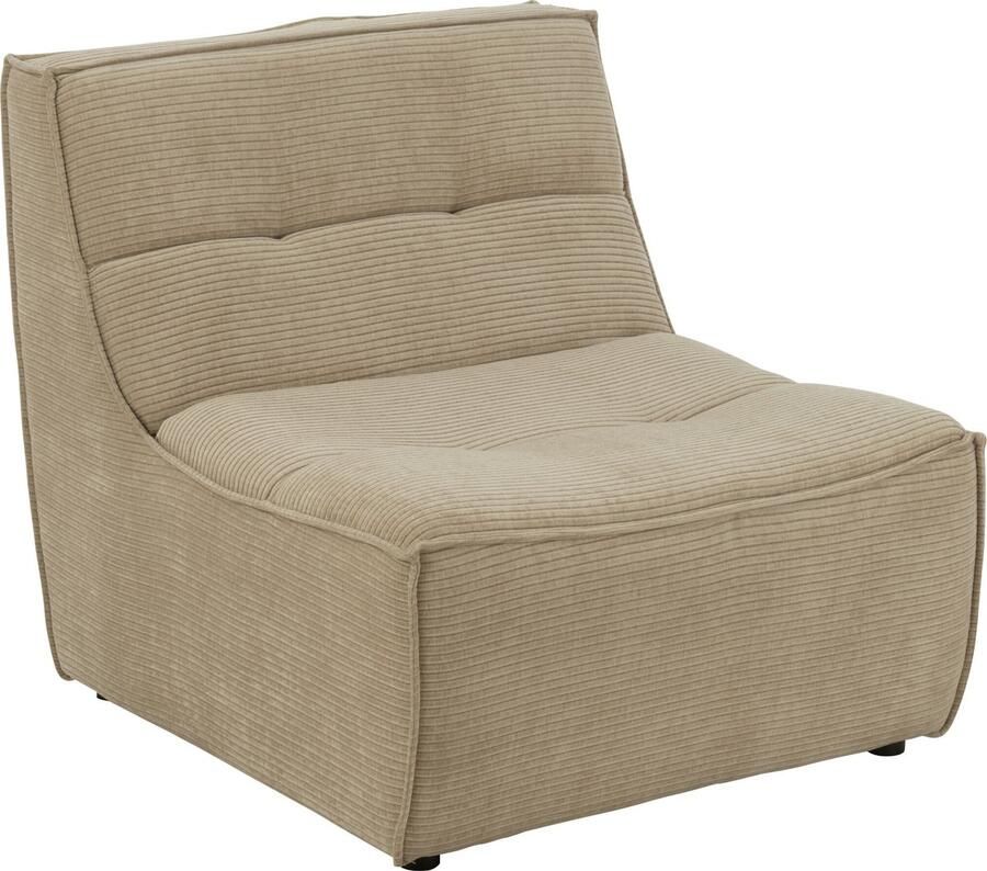 J-Line Fauteuil Grid Populierenhout schuim Donker Beige 83x97x83cm