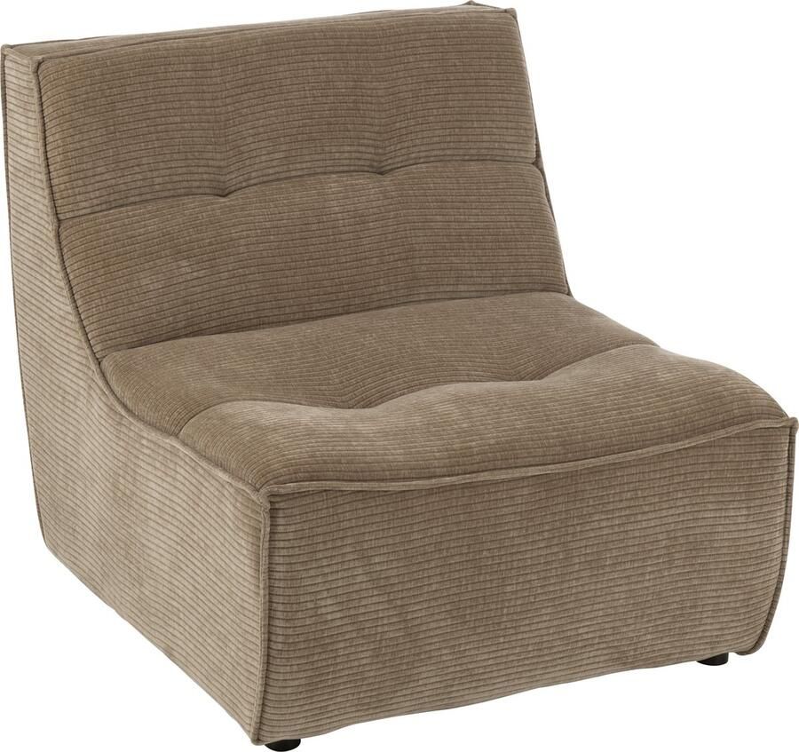 J-Line Fauteuil Grid Populierenhout|schuim Donker Taupe 83x97x83cm