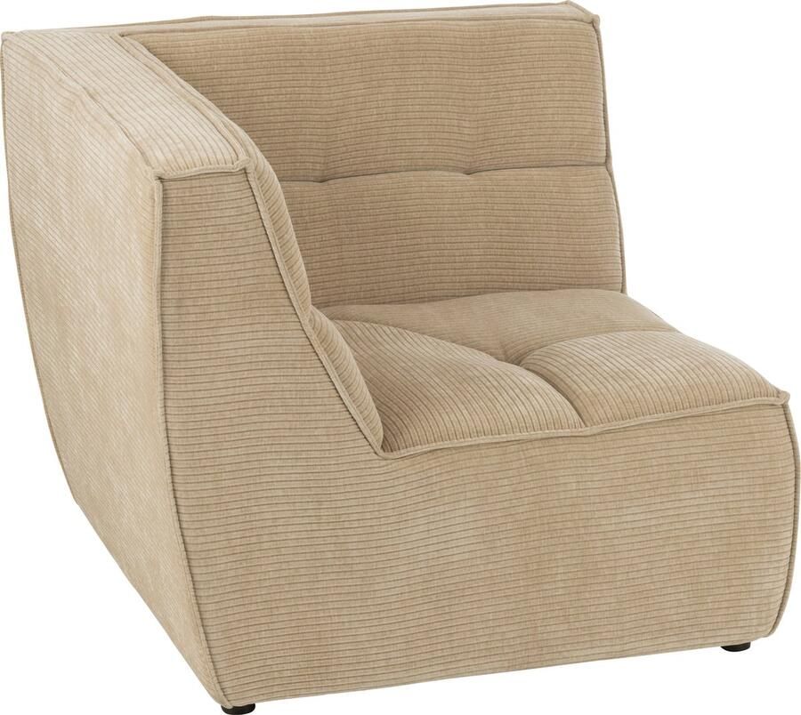 J-Line Hoekzetel Grid Populierenhout Mousse Donker Beige