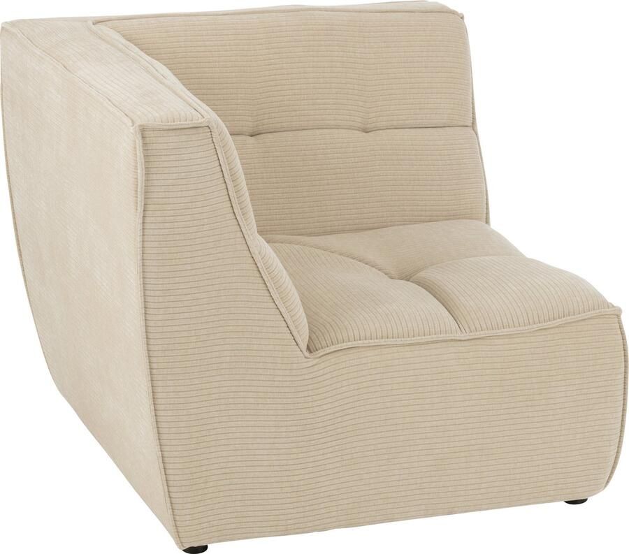 J-Line HoekFauteuil Grid Populierenhout schuim Beige 98x98x83cm