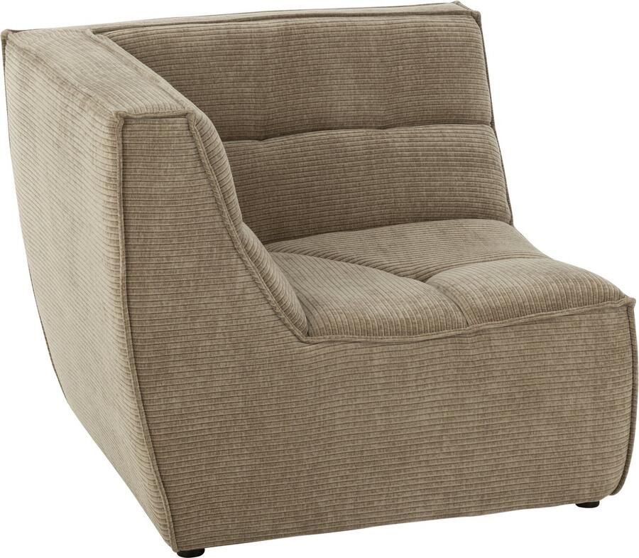 J-Line hoekzetel Grid populierenhout schuim donker taupe