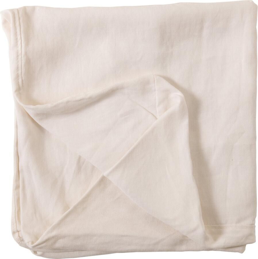 J-Line Hoes Voor Poef Monaco Linnen Marshmallow Wit 105x104x49cm