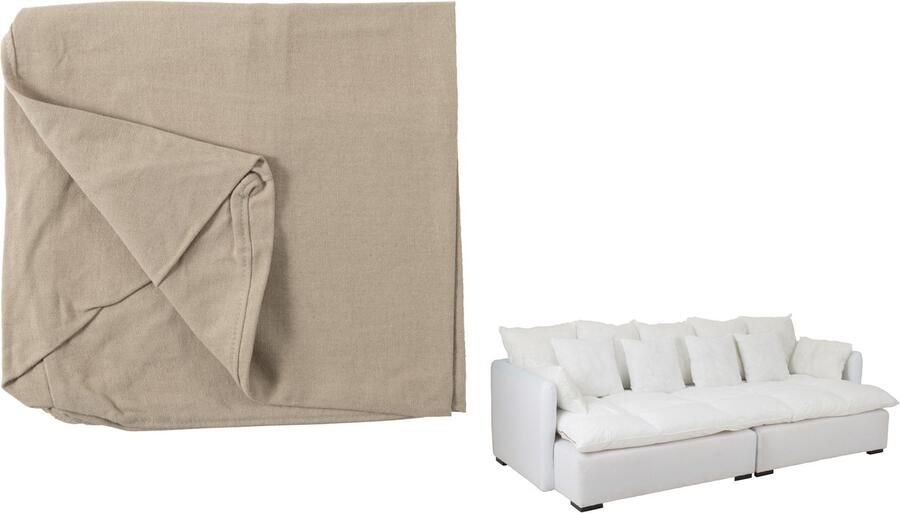 J-Line Hoes Zet+11 Kussens Beach Linnen Nat