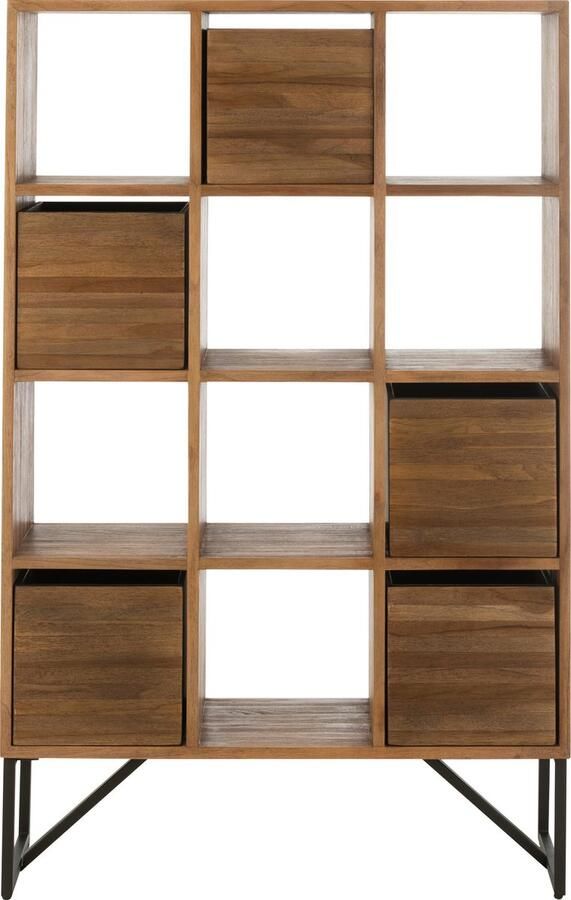 J-Line kast Met Lades gerecycleerd hout naturel